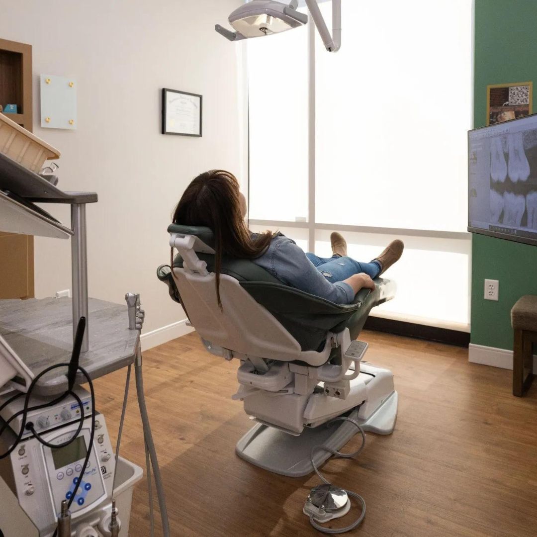 A patient waiting to get dental care